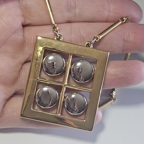 Artistry By Amway Necklace Gold And Silver Two Tone 20" With Chain Vintage - Picture 1 of 13